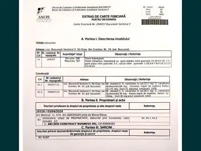 Acte proprietate teren de vanzare in Sector 2 Bucuresti